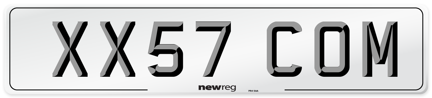 XX57 COM Number Plate from New Reg